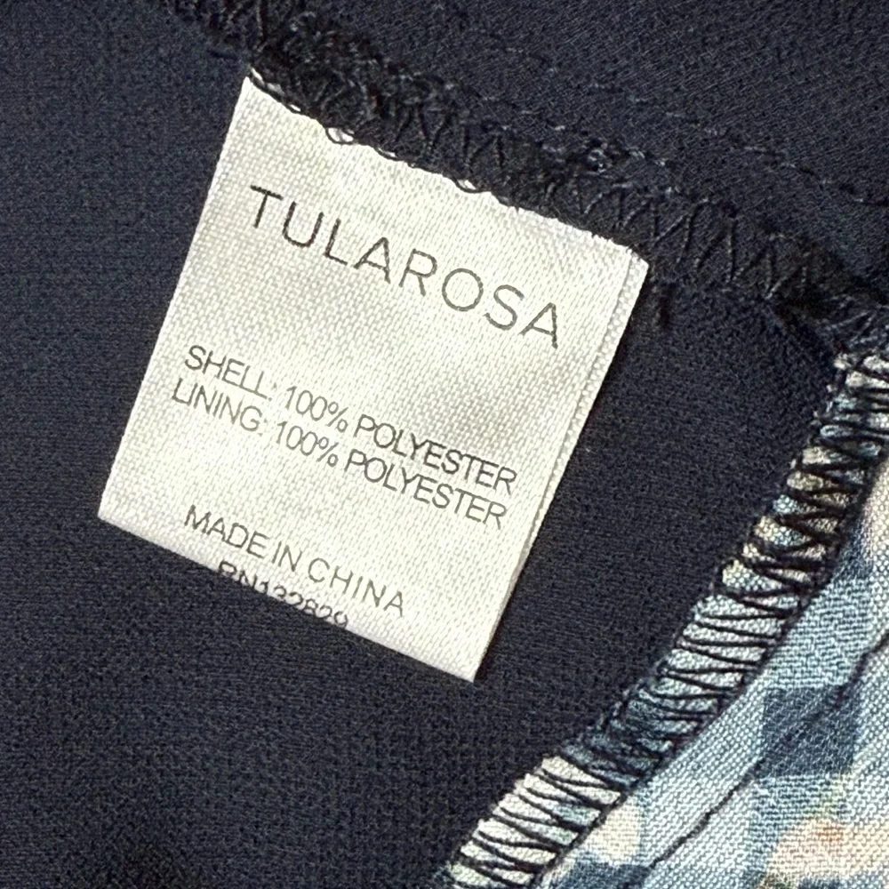 TULAROSA Dee Dee Mini Dress in Navy Blue Floral Print - Picture 8 of 9